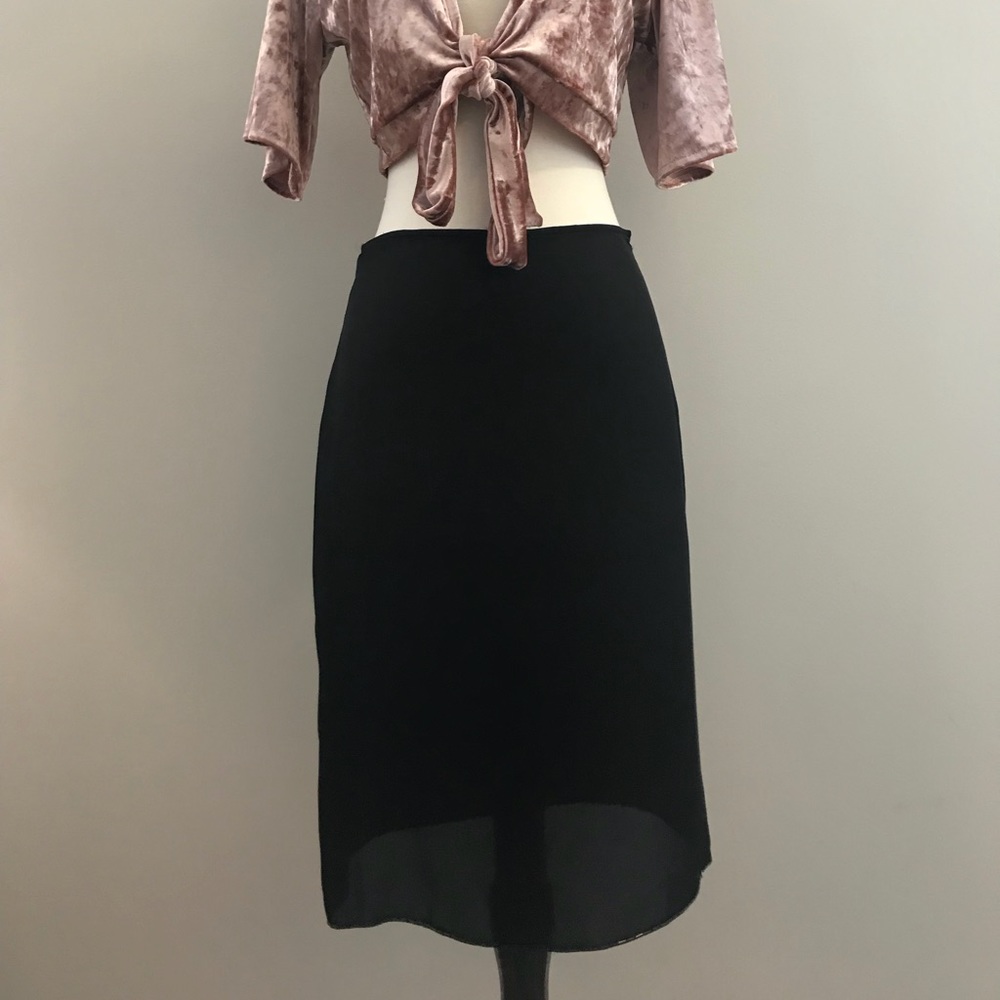 Prada Skirt Sz 42 100% Silk